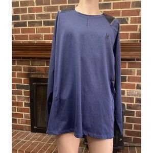 Spyder Active Pullover‎ Mens Size XL Blue  Long Sleeve Shirt  Athletic Pre Owned